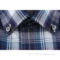 Line Plaid Single Breasted Casual Men's Shirt